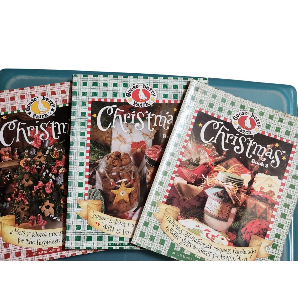 Gooseberry Patch Christmas Books 1 2 3 Set Multi Excellent Holiday Recipes DIY